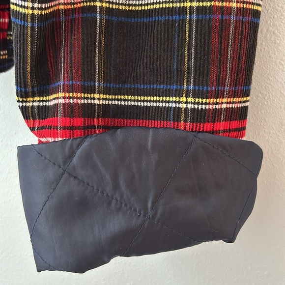 Levi’s • Cropped Black & Red Plaid Corduroy & Sherpa Trucker Jacket Size Medium - Picture 10 of 17